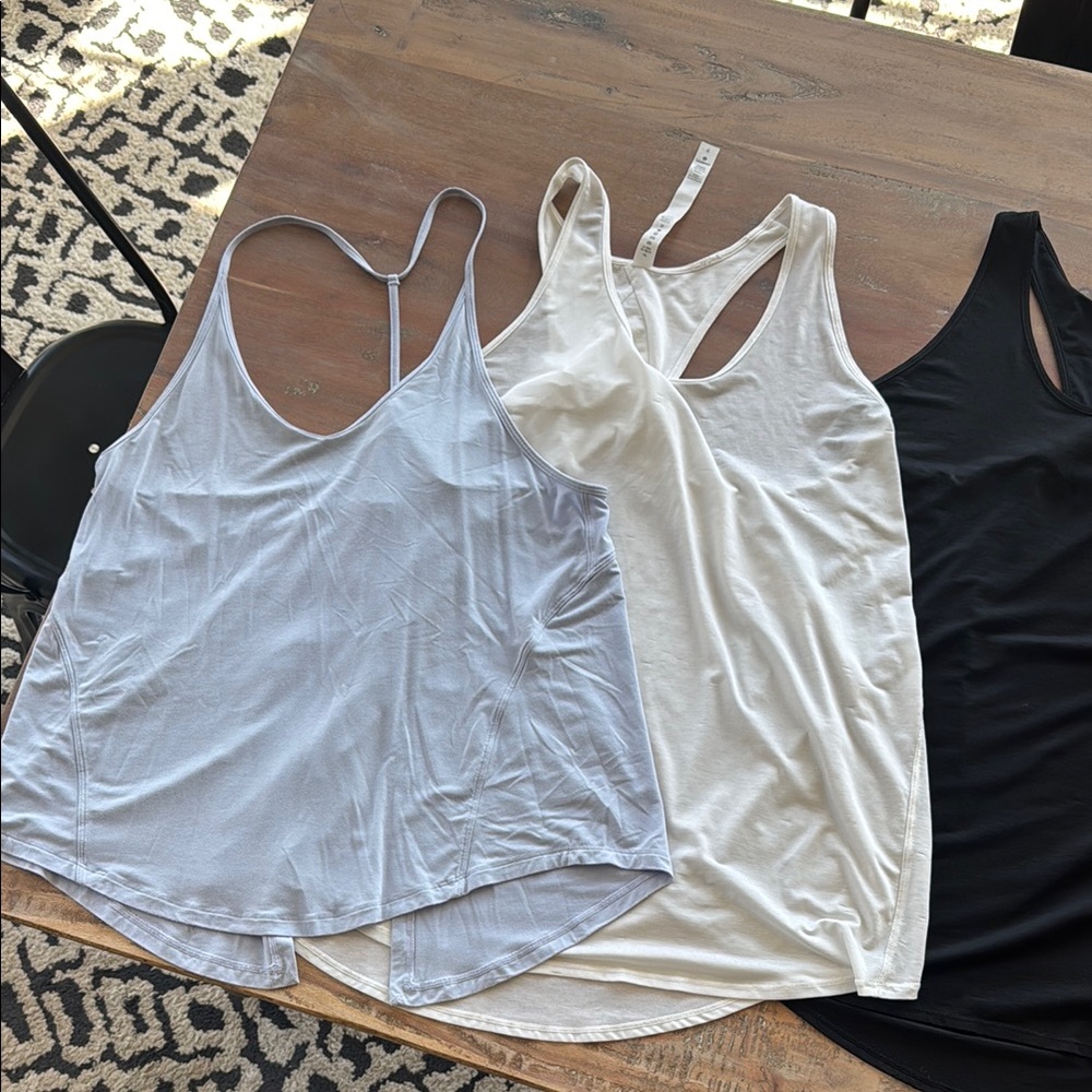 Set of 5. Lululemon tanks tops, assorted styles.